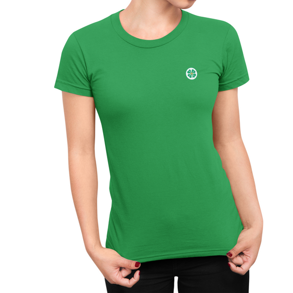 Celtic Green Ladies T-Shirt, 100% Cotton, Slim Fit, Embroidered Celtic 1967 Logo