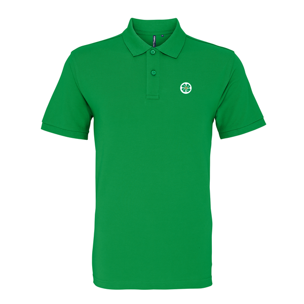 Celtic Green Mens Three Button Polo Shirt, 100% Polyester, Short-Sleeve, Embroidered Celtic1967 Logo