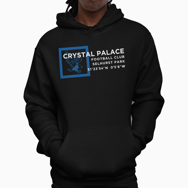 Selhurst Park Coordinates Black Hoodie