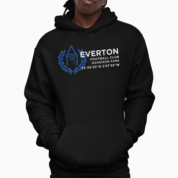 Goodison Park Coordinates Black Hoodie