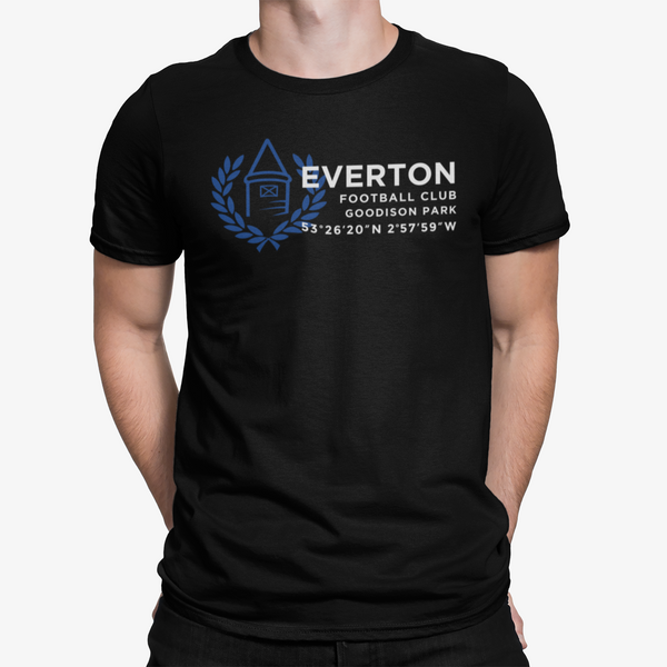 Goodison Park Coordinates Black T-Shirt