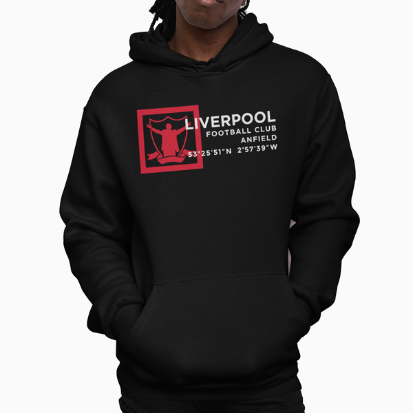 Anfield Coordinates Black Hoodie