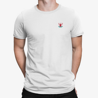 Liverpool FC White Mens Heavy T-Shirt, 100% Cotton, Short-Sleeve Crew Neck, Embroidered TheKop logo