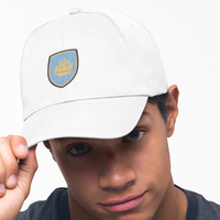 Man City White 5-Panel Cap, 100% Cotton, One Size, ManCityzens logo