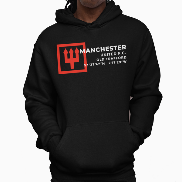 Old Trafford Coordinates Black Hoodie