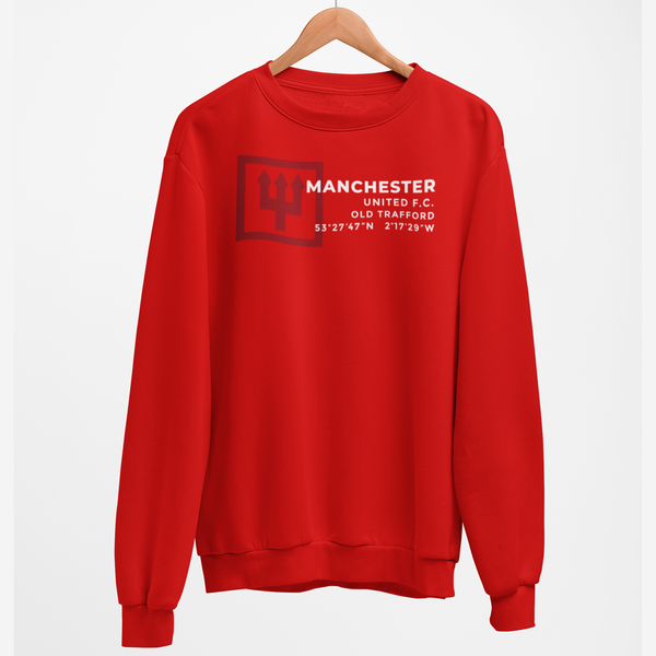 Old Trafford Coordinates Red Sweatshirt