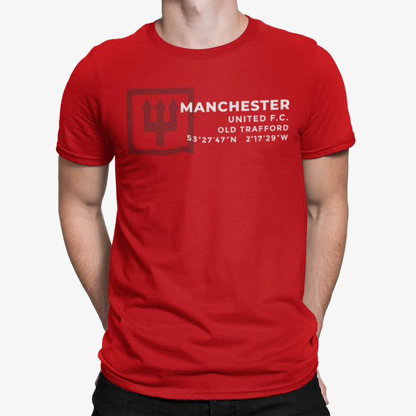 Old Trafford Coordinates Red T-Shirt