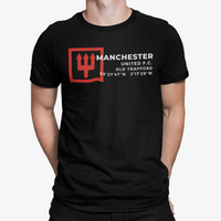 Old Trafford Coordinates Black T-Shirt