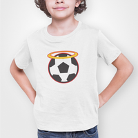 Southampton White Childrens T-shirt, 100% Cotton, Short-Sleeve, Large Print Saints1885 Logo