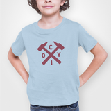 West Ham Blue Childrens T-Shirt, 100% Cotton, Short-Sleeve, Printed COYIrons Logo