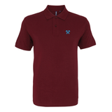 West Ham Claret Mens Three Button Polo Shirt, 100% Polyester, Short-Sleeve, Embroidered COYIrons Logo