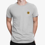 Wolves Grey Mens Heavy T-Shirt, 100% Cotton, Short-Sleeve Crew Neck, Embroidered WeAreWolves logo