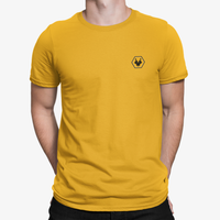 Wolves Gold Mens Heavy T-Shirt, 100% Cotton, Short-Sleeve Crew Neck, Embroidered WeAreWolves logo