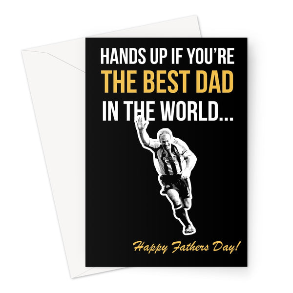 Black Newcastle Fathers Day Card